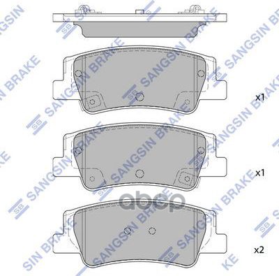 Колодки задние SANGSIN BRAKE SP4335